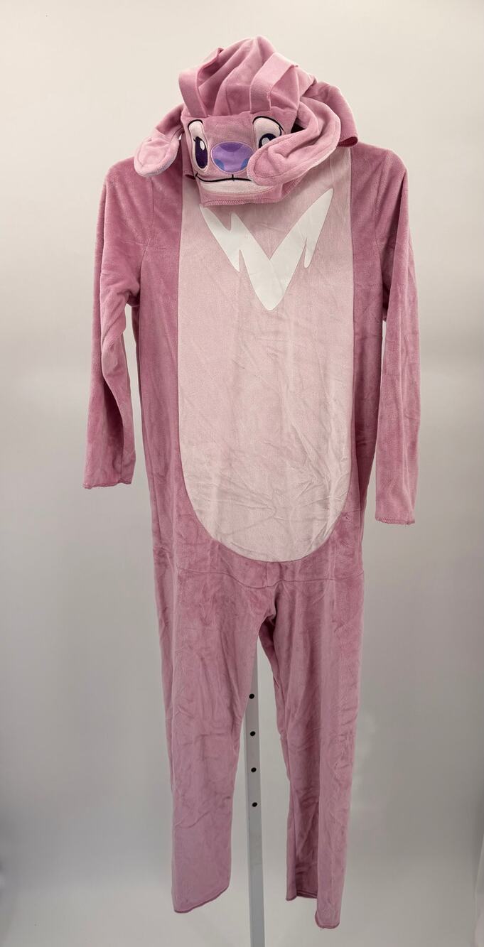 Disney Stitch Angel Pink Hooded Costume Jumpsuit Kids Size M 7-8 NWOT